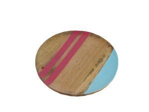 Holzteller mit Multicolor Design