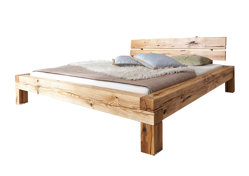 Balkenbett Wildeiche geoelt natur wohnArt26