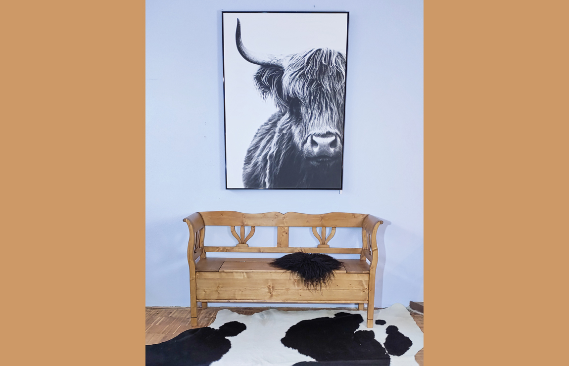 Truhenbank 2-Sitz mit Klappe