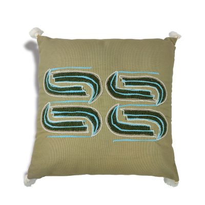 Baumwollkissen mit Motiv handgewebt