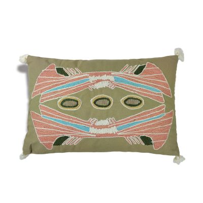 Baumwollkissen mit Motiv handgewebt