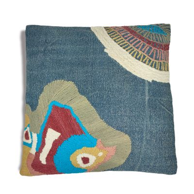 Baumwollkissen mit Motiv handgewebt