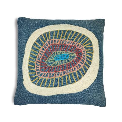 Baumwollkissen mit Motiv handgewebt