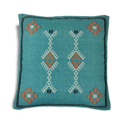 Baumwollkissen mit Motiv handgewebt