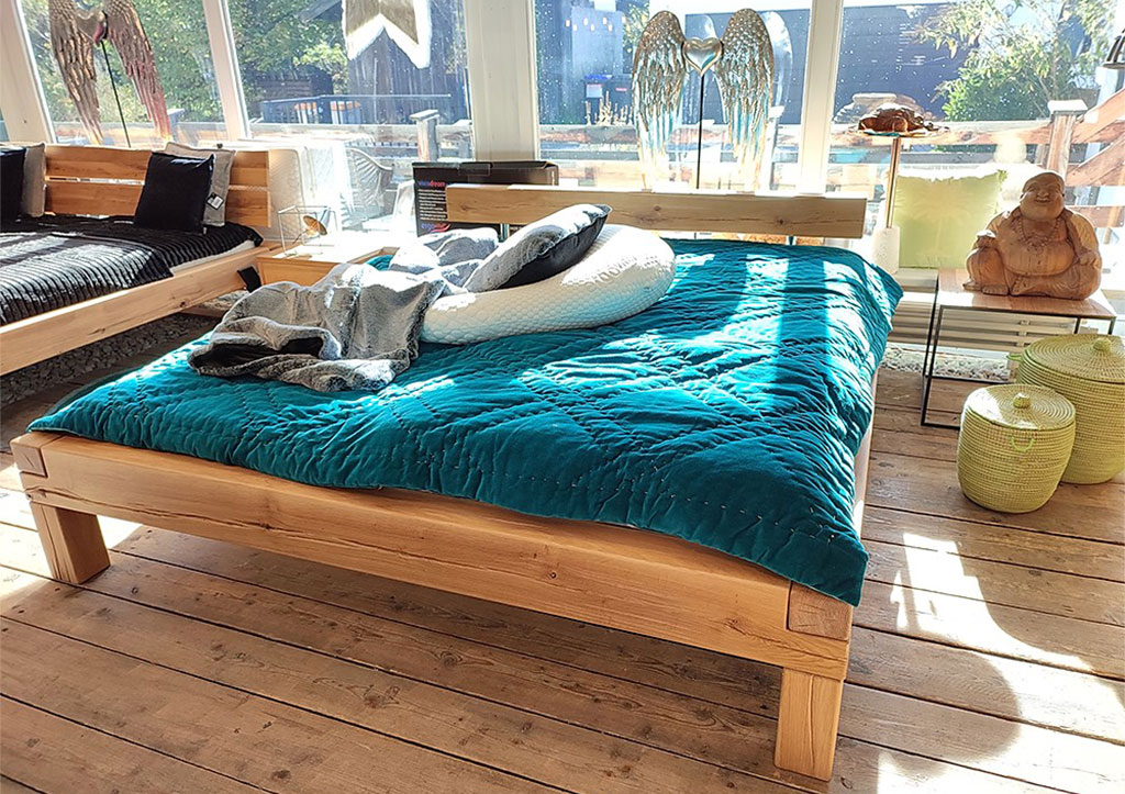 Balkenbett Natur geölt