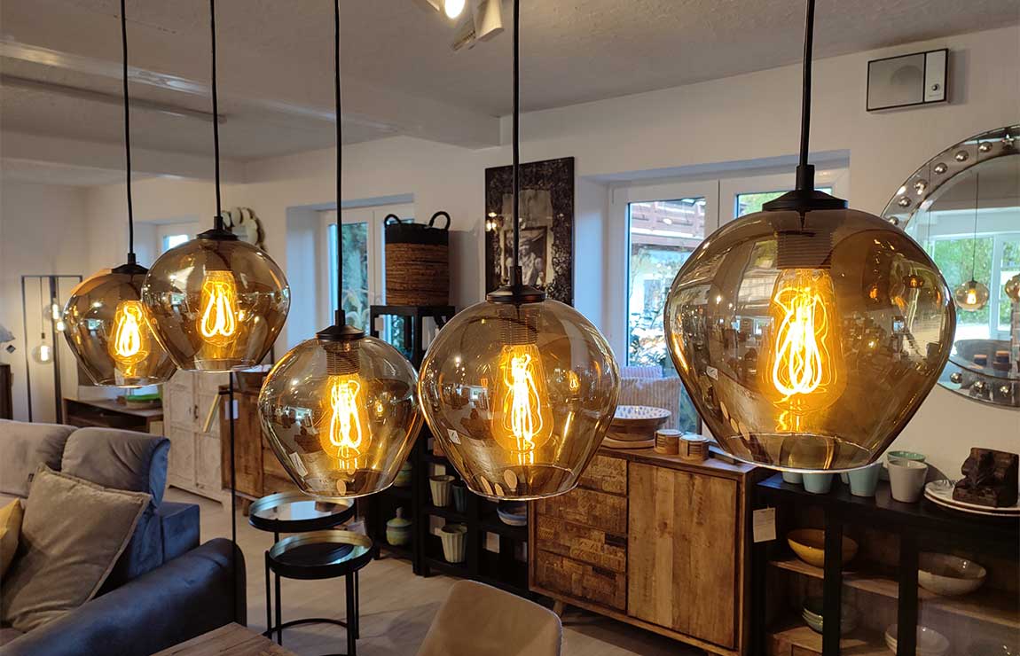 Hängelampe, Deckenleuchte mit 5 Gläser