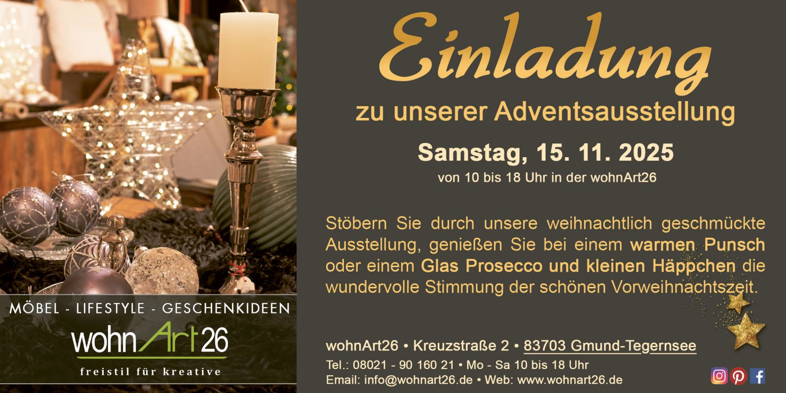 Adventsausstellung am Samstag, 15.11.2015 in Gmund am Tegernsee. Von 10 bis 18 Uhr