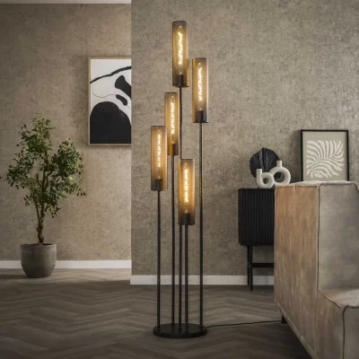 Stehleuchte Tube Mesh gestuft 5-Fassungen