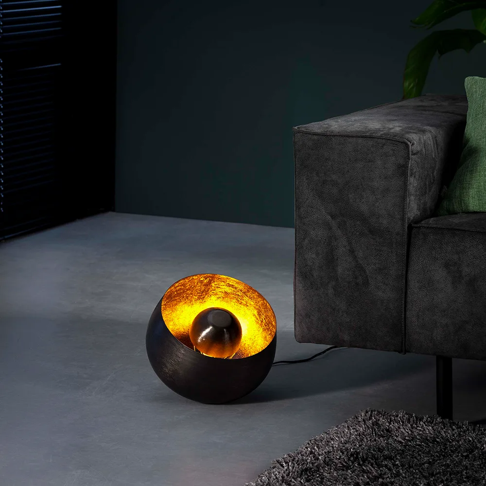 Tischleuchte Basket 1-Fassung Ø28cm, Schwarznickel