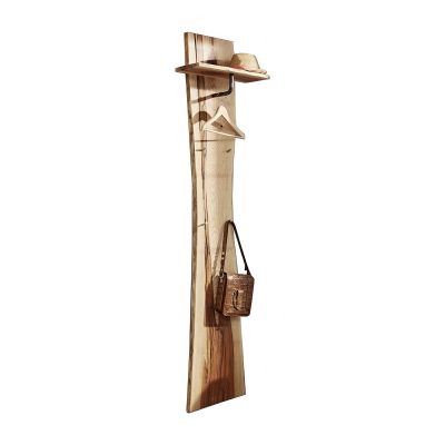Garderobe als Wandboard aus massiver Zerreiche
